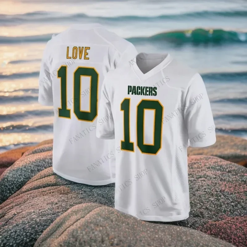 24/25 New Summer Green Bay Rugby Jerseys Packers #10 Love Green/White Training Jerseys Kids Adults & Kids Uniforms