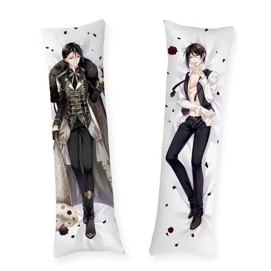 

Dakimakura Anime Pillow Case Michaelis Sebastian Black Butler Double-sided Print Of Life-size Body Pillowcase Gifts