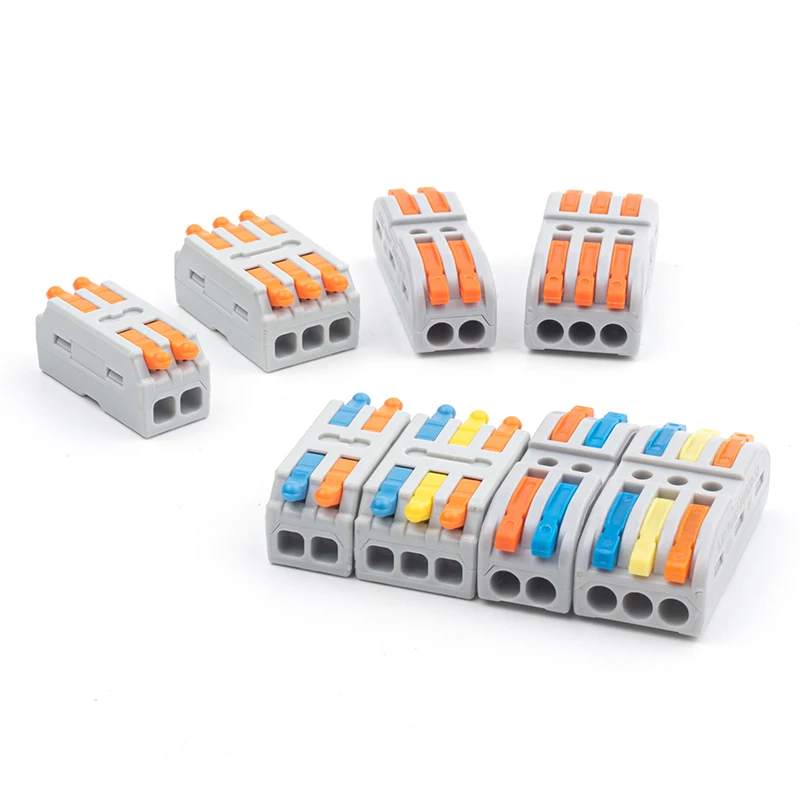 10PCS 2/3 in 2/3 out Quick Wire Connector Universal Compact SPL 222 223 Lever Push-in Electrical Cable Terminal Led Strip Light