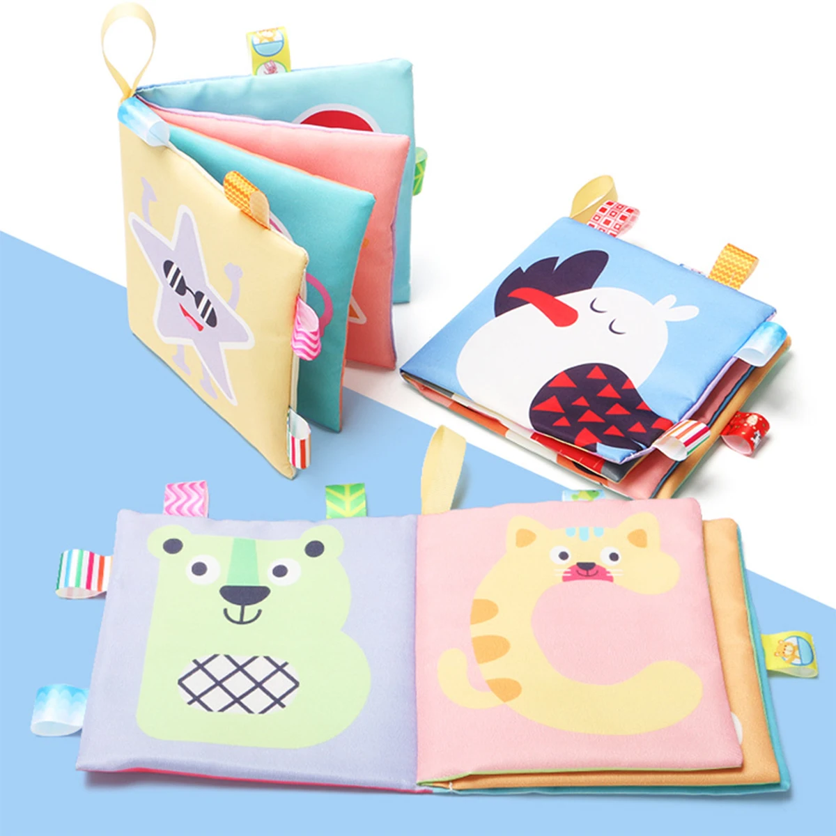 

Baby Cloth Books Development Baby Toys Enlightenment Early Educational Toys 0-12 Months Kids Fruits Animal Numbers Cloth Book