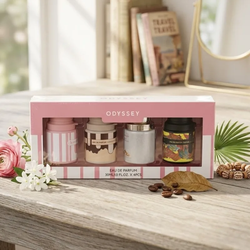 

30ml*4 Arabic Perfume Set Long Lasting Luxury Mini Fragrance Collection Portable Elegant Woody Rich Smooth Exotic Premium Scent