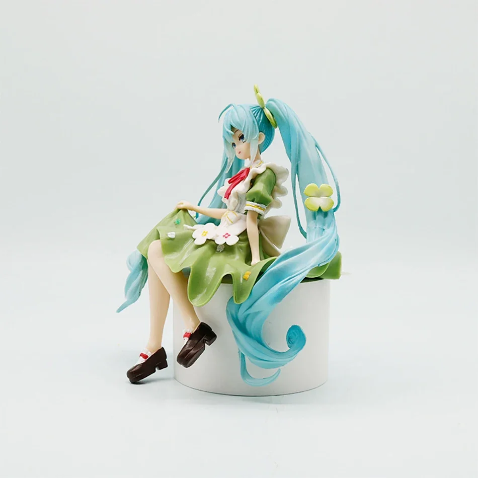 Figura de Anime de 15cm, tapón de fideos Hatsune Miku, figura de acción de Hada de hierba de la suerte, modelo de colección de PVC, juguetes de adorno, regalos