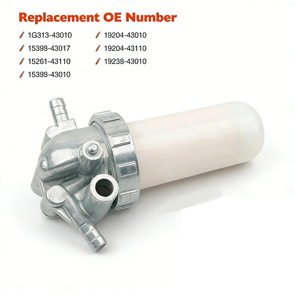 

Diesel Fuel Filter Assembly Replacement for Kubota Engine Fits 19204-43010 15398-43017 15261-43110 15399-43010 D1105 D722