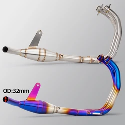 For YAMAHA YZF R3 R25 MT03 2015-2025 Motorcycle Exhaust Stainless Front Pipe Original Interface Connect Slip on Line Muffler Kit