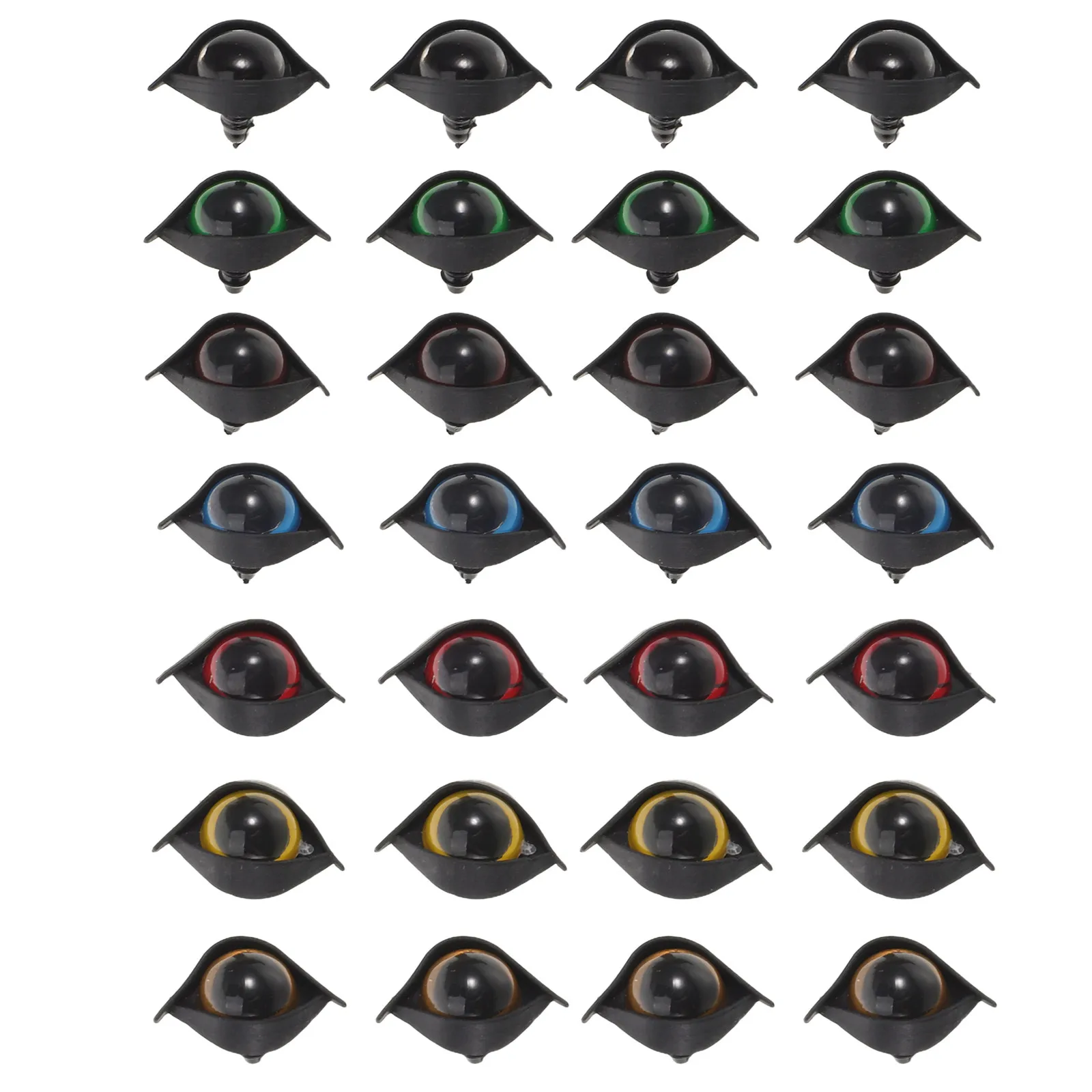 

50 комплектов пластиковых безопасных глазок 14 мм для рукоделия, реалистичные глаза для вязаных крючком животных, материалы для DIY, глазки для поделок