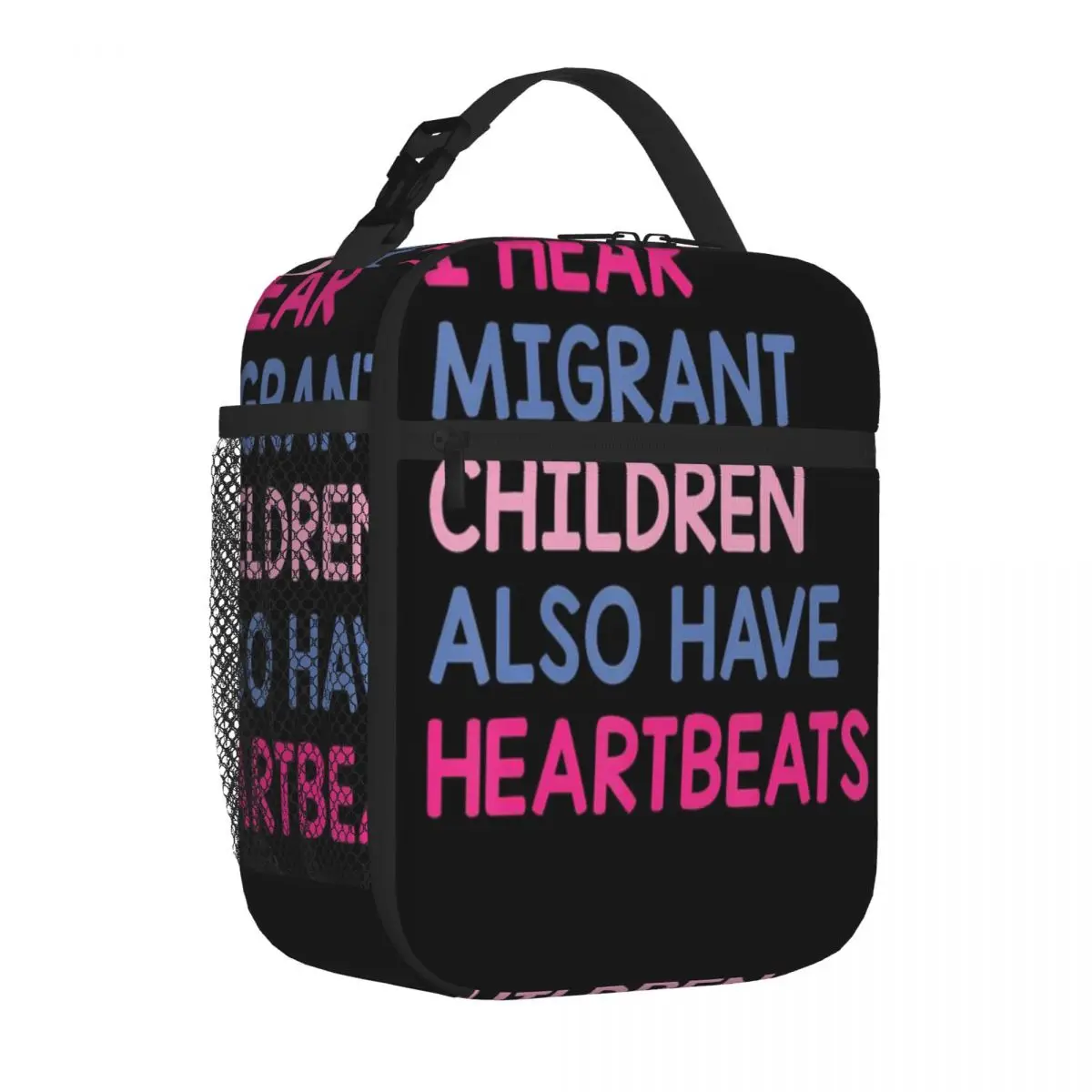 Hot Sale I Hear Migrant Children Also Have Heartbeats Human Rights Simple Thermal Lunch Bag Homeschool Dining Cooler Tote