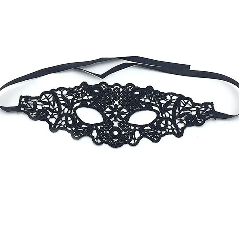 3pcs-Exotic Apparel Lingerie Women Hollow Lace Eye Mask Accessories Goggles Night Club