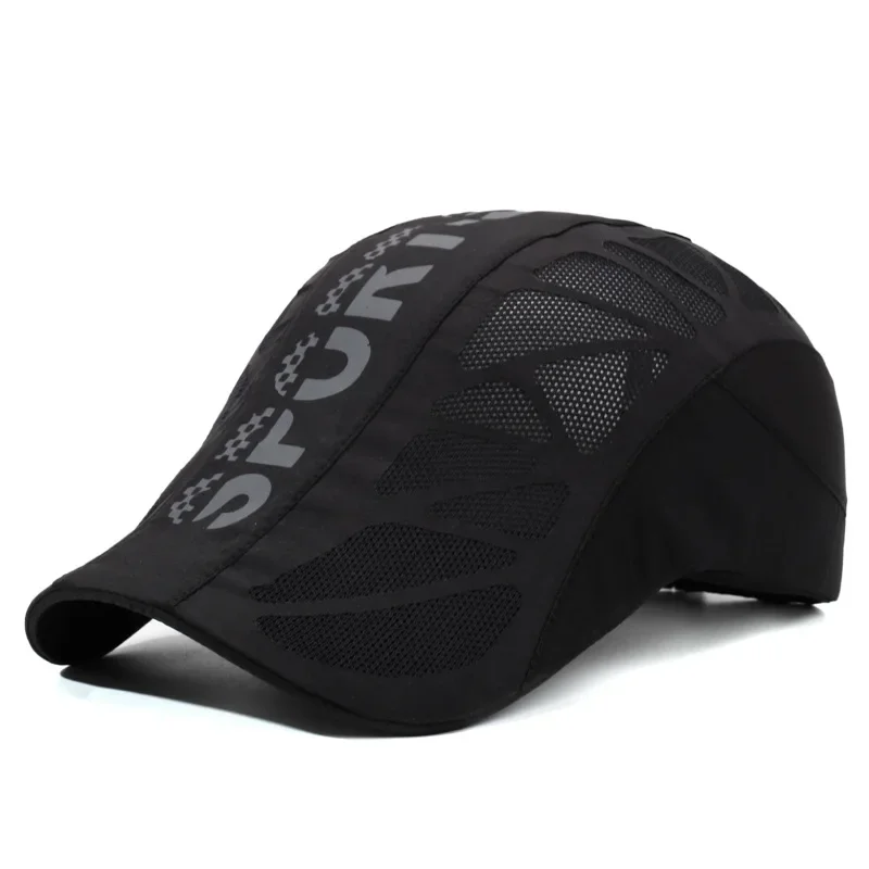 Sommer Neuheit SPORT Buchstaben-Frontpanel-Kappe für Herren Atmungsaktives Mesh Schnelltrocknende Sonnenhut Outdoor UV-Schutz Baseballkappe – Detail 7