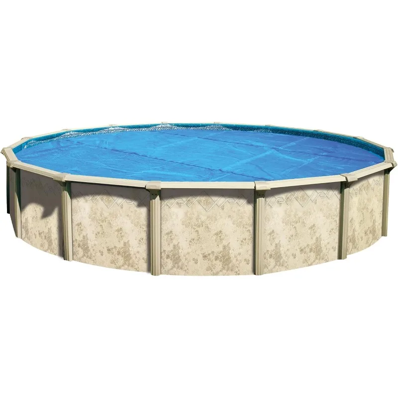 

In The Swim 24' Standard Blue Round Solar Pool Cover 8 Mil for Solar Heating Above Ground Pools and Inground Pools