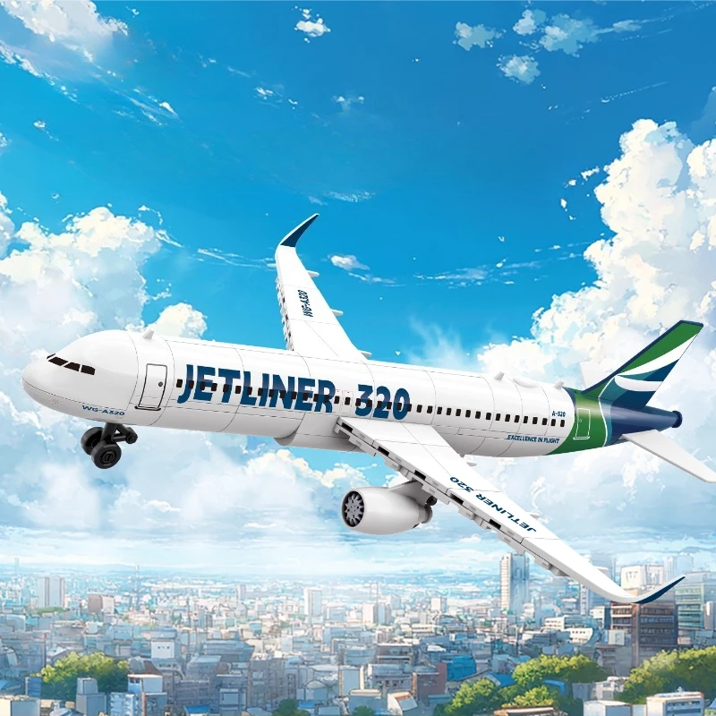 

SEMBO Jetliner Building Blocks Children's Educational Handmade Assembled Aircraft Trendy Toy Collection Model Ornament Gift