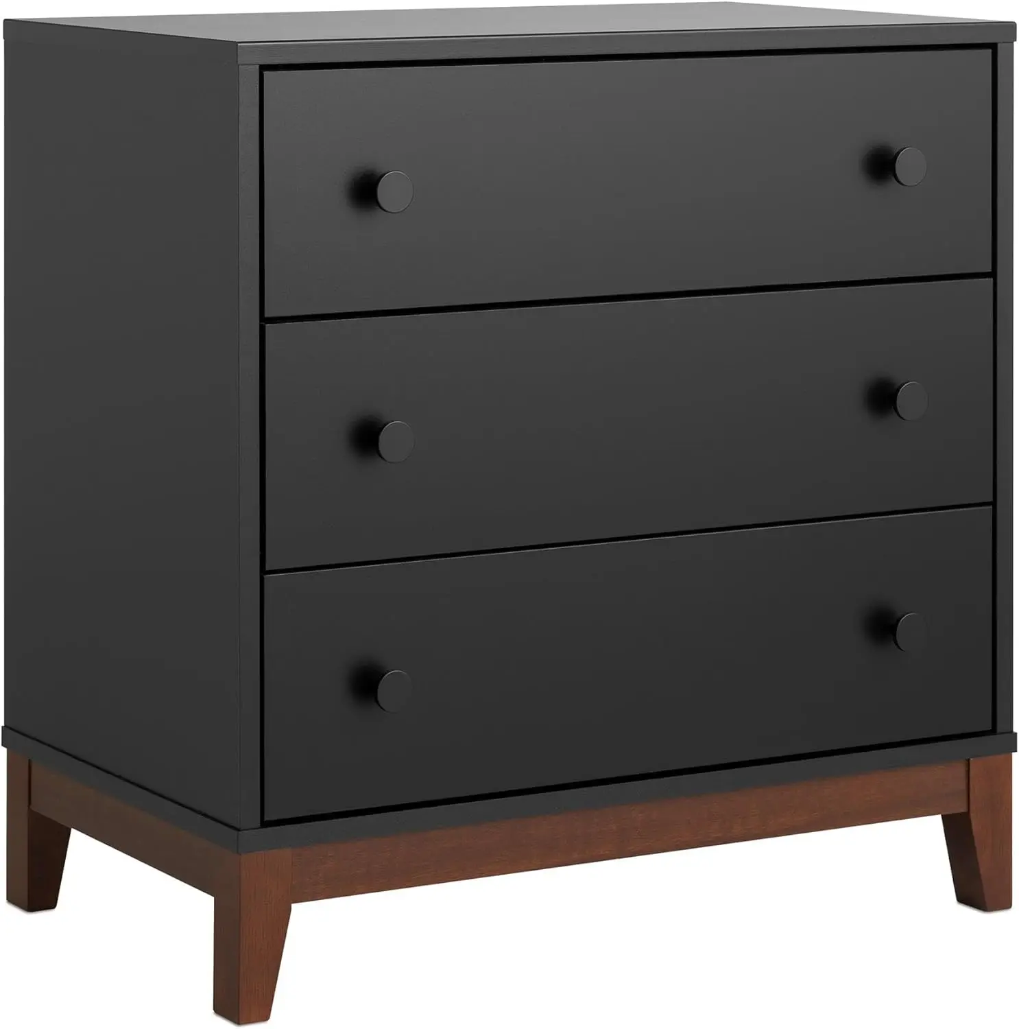 Prefabricated Nordik bedside table, bedroom bedside table with 3 drawers 16 inches deep x 26.5 inches wide x 26.75 inches high