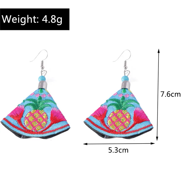 Ethnische Böhmen Quaste Ohrringe für Frauen Aussage Retro Bunte Baumwolle Seide Fransen Ohrring Hochzeit Schmuck Zubehör – Detail 10