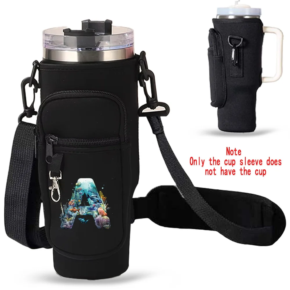Bolso Bandolera Portátil Estilo Tambor con Correa para el Hombro, Funda para Vaso y Bolsillo para Teléfono, Ideal para Senderismo