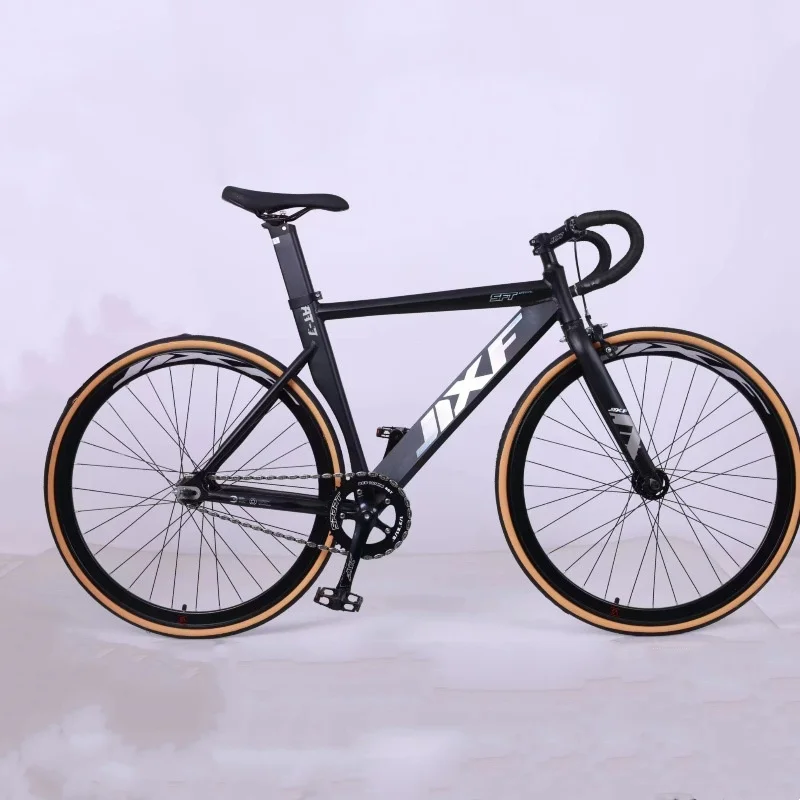 Single Speed Track Bike Fixed Gear Bicycle Aluminum Alloy Frame V/C Brake 700C 40mm Racing Bicycle Wheelset Rim