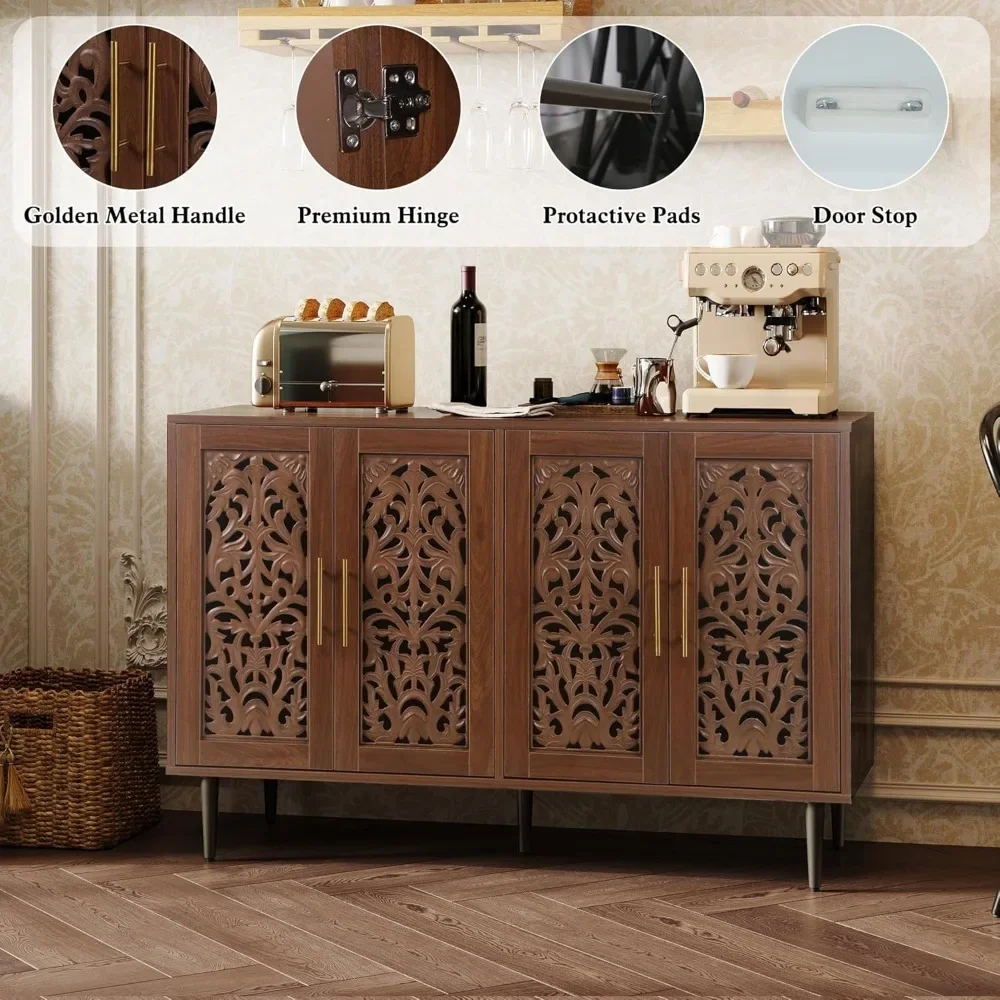 Vintage Carved Accent Cabinet 6