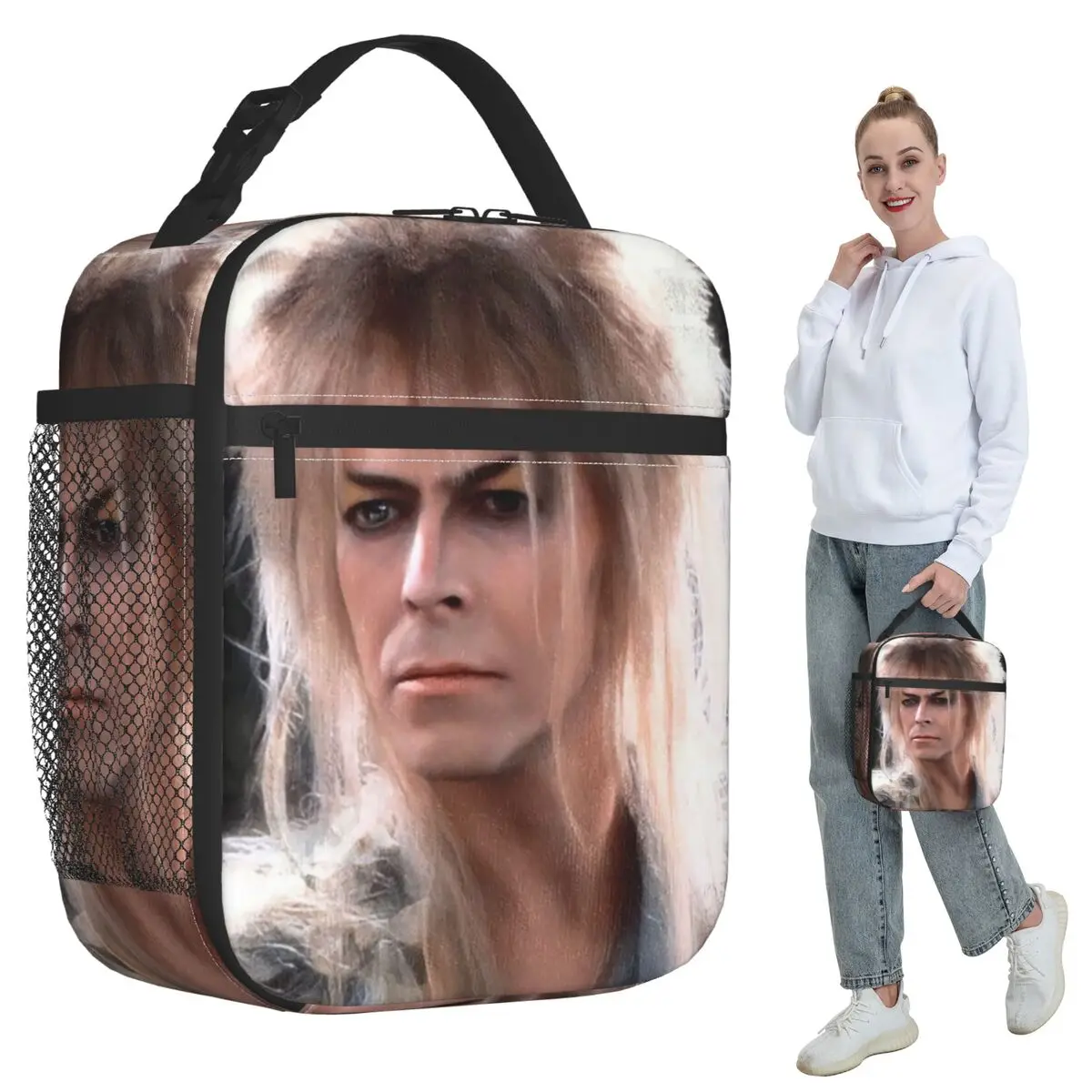 Jareth The King Of Goblins Falling In The Labyrinth Insulated Lunch Bag for Kids School Cooler Thermal Food Box Tote Lunch Boxes
