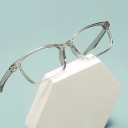 Fashion TR90 Lightweight Men and Women Black Clear Spectacle Rectangle Plastic Glasses Frames For Prescription Optical Lenses