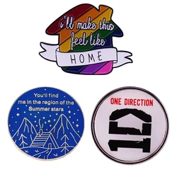 One and Direction Symbol Enamel pin Hot Popular Music combination series lapel brooch collection souvenir badge jewelry