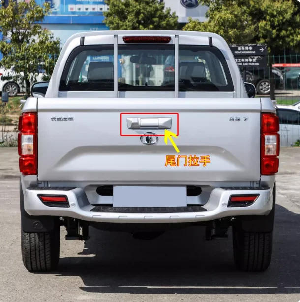 Black Silver White Rear Tailgate Handle with Camera Hole or not for GWM Great Wall Wingle 7 Pickup Truck Cargo Box Door Handle