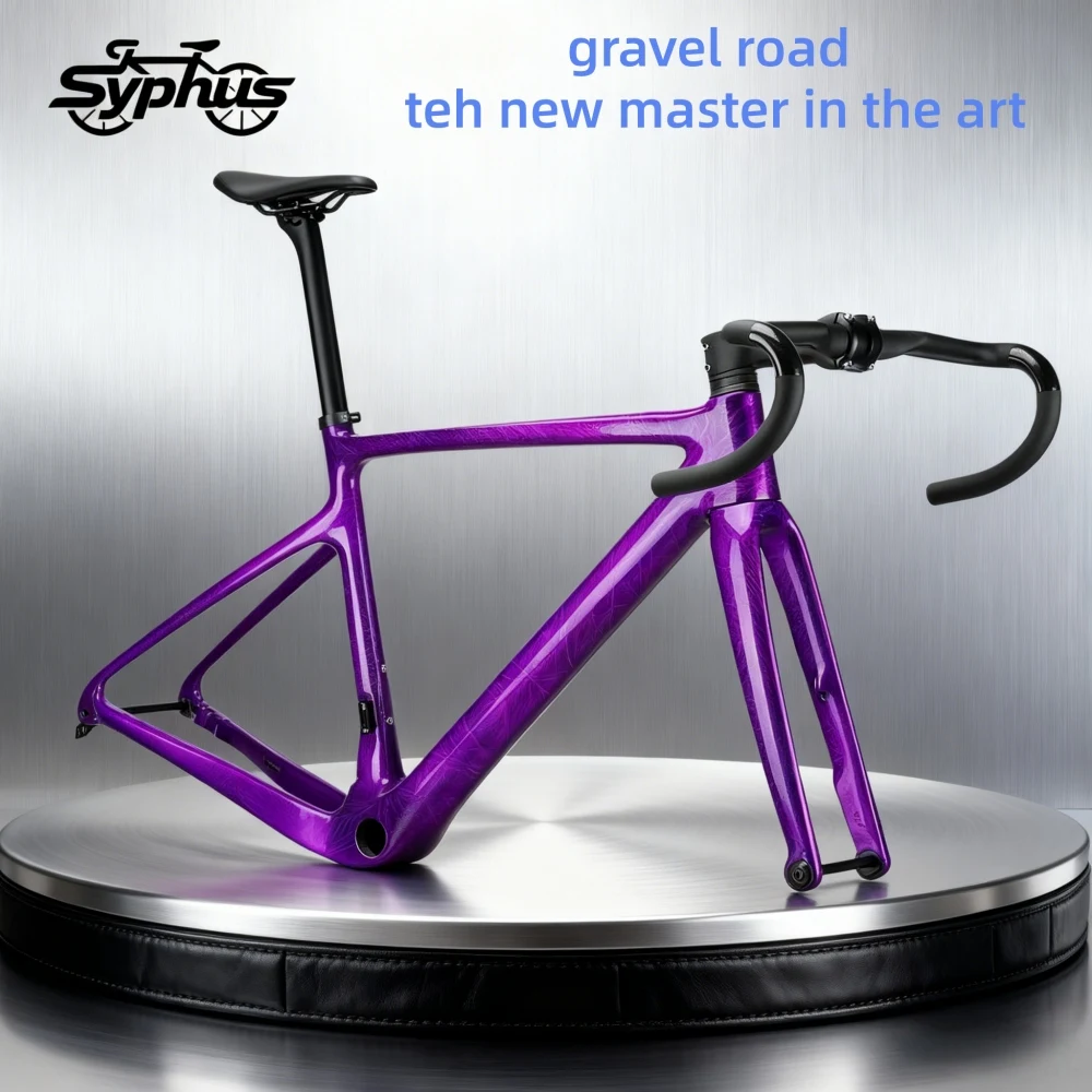 

Syphus Carbon Gravel Frame 700C*40C Disk Brake Framework Carbon Gravel Cyclocross Frame Road Bike Gravel Frameset
