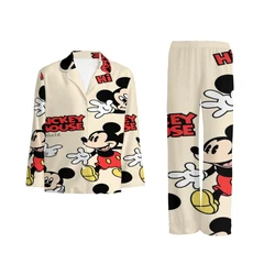 Disney Mickey Mouse Complete set of printed pajamas, comfortable/cute/patterne