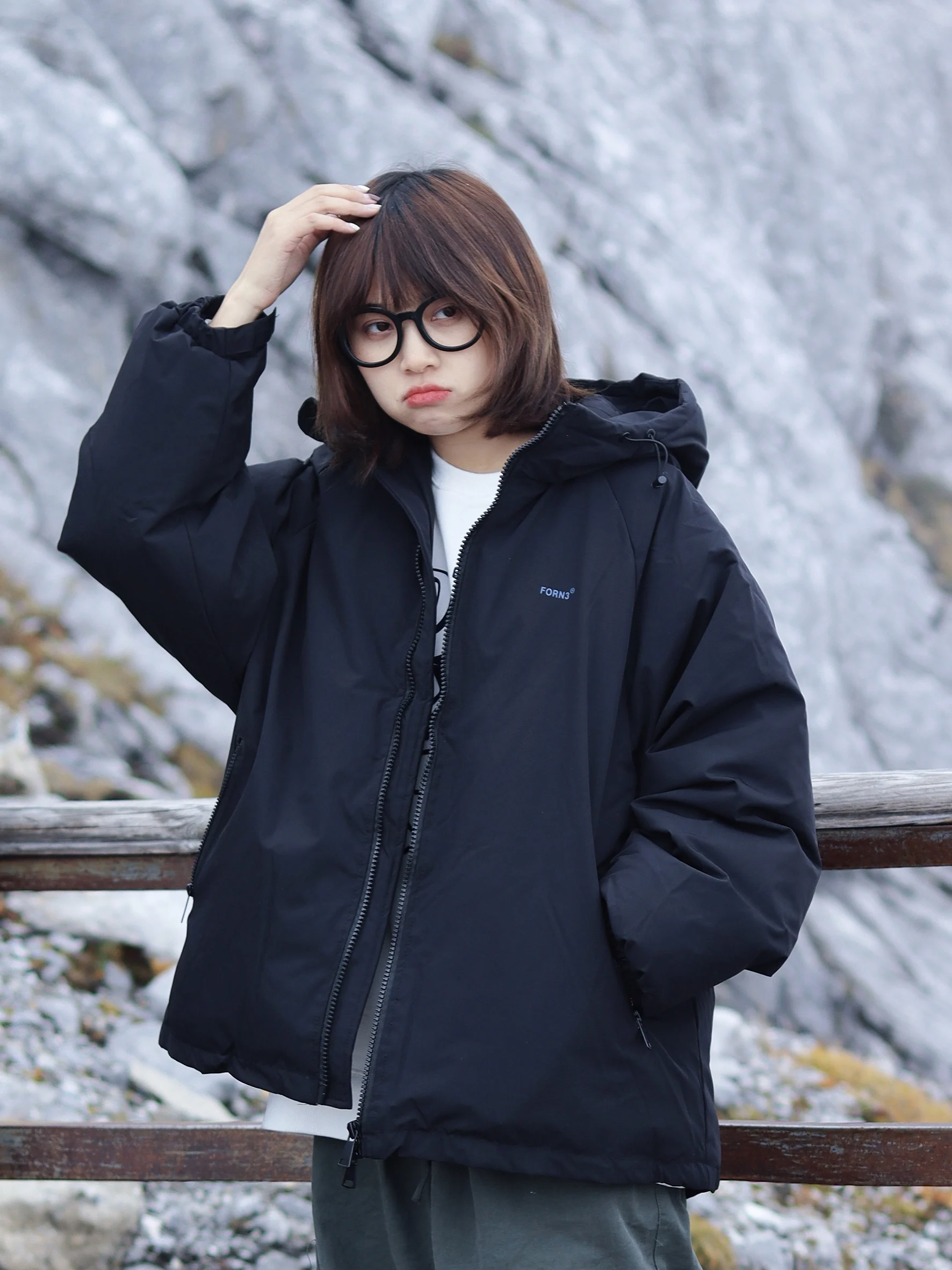 

Ретро-японская зимняя хлопковая куртка свободного кроя для мужчин, теплая, с капюшоном, в уличном стиле, с длинными рукавами, стандартный крой