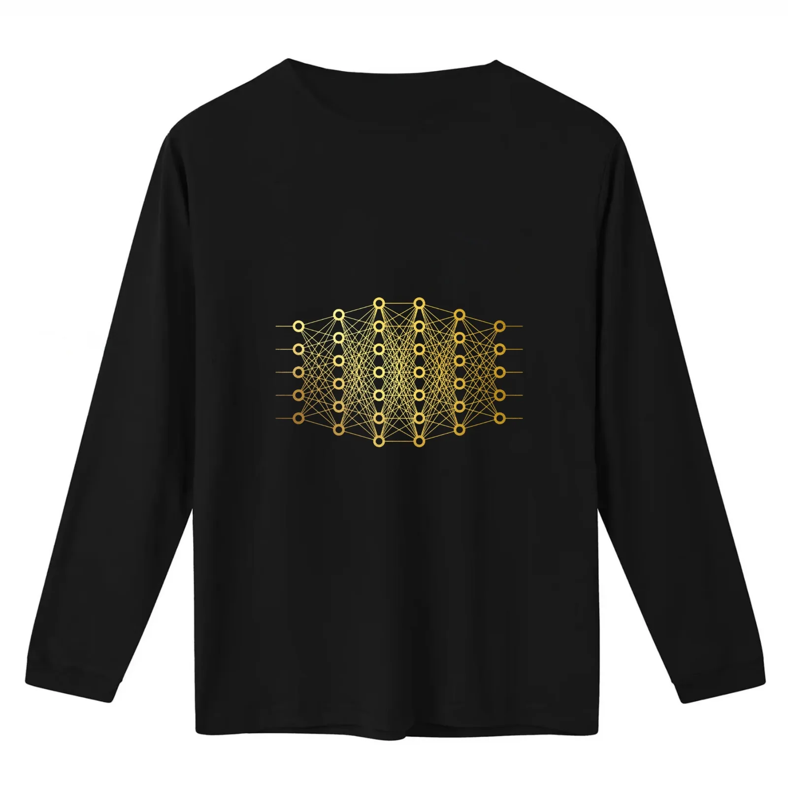 Neural Network T-Shirt Summer Casual Cotton Tee Oversized Streetwear Tops Vintage Graphic Print Loose Fit Short Sleeve