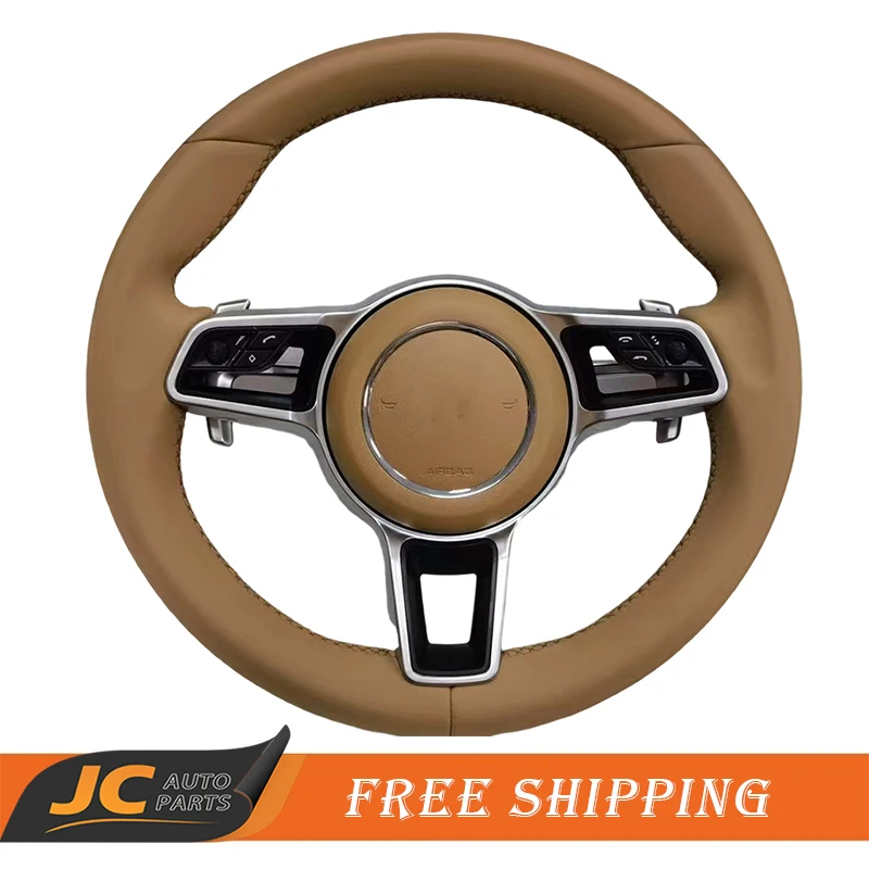 Upgraded For Porsche Steering Wheel - Compatible with Cayenne/911(997)/Panamera/Boxster/Cayman(987/981)/718 -Leather
