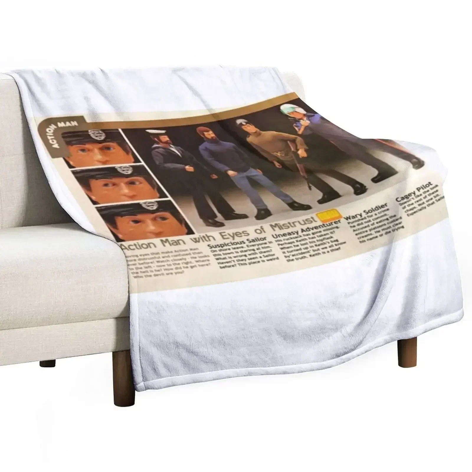 Action Man T-ShirtAction Man Mistrust Throw Blanket Giant Sofa heavy to sleep Plaid halloween Blankets