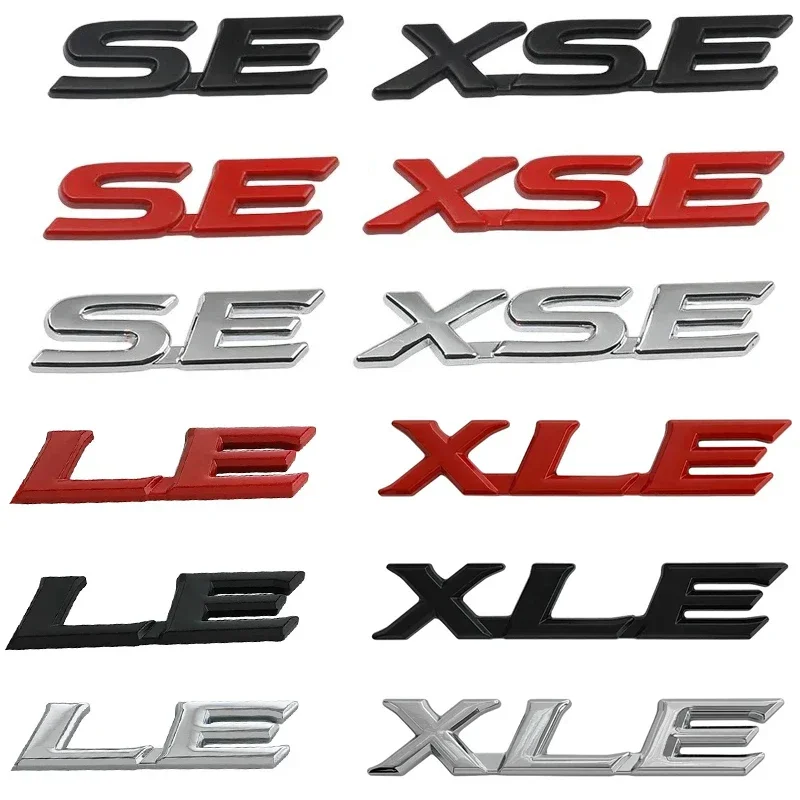 3d Metal Se Xse Le Xle Logo Embleem Badge Stickers Sticker for Toyota Camry Sienna Highlander Corolla Yaris Auris Rav4 Prius