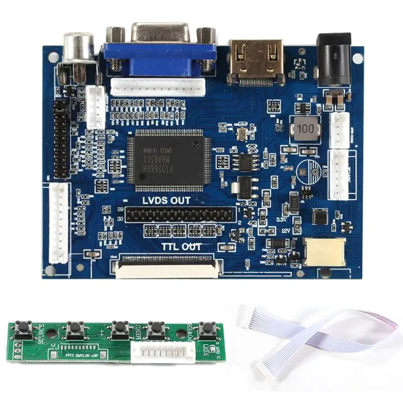 

New!Adapter Board Module 7-8 Inch LCD 50PIN Universal AT070TN90/92/94 Driver Board -Compatible Projection Module