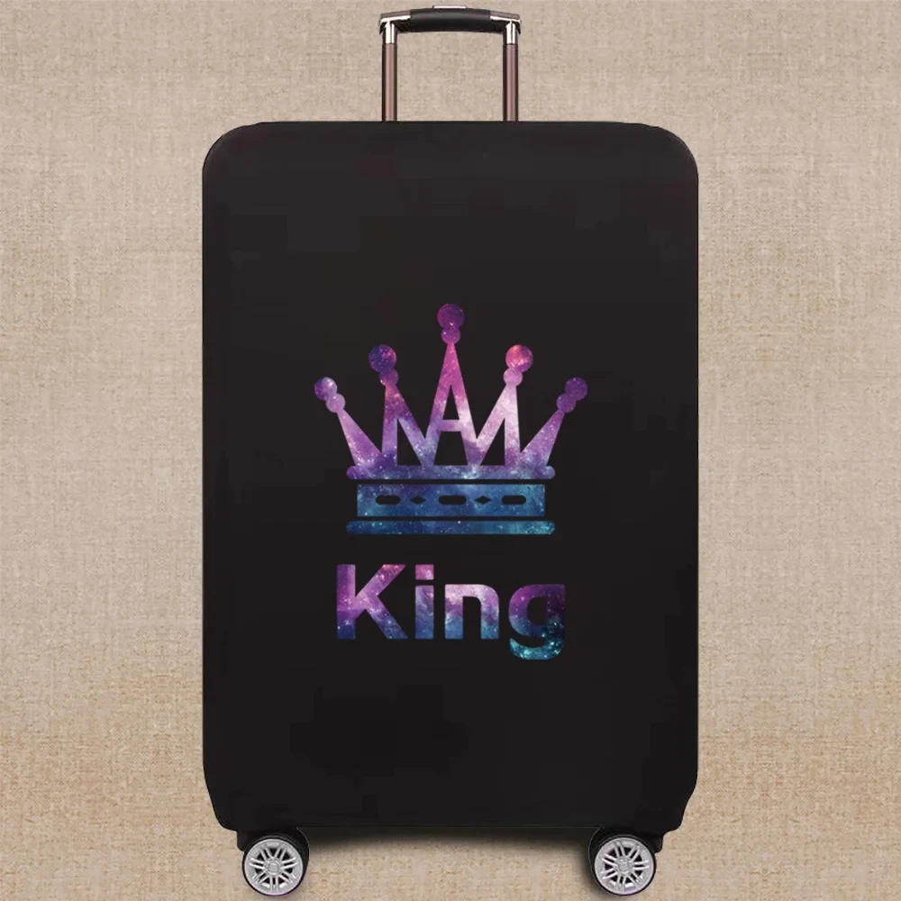 

Travel Luggage Cover Suitcase Protector King & Queen Couple Serie Pattern for 18-32 Inch Trolley Elastic Dust Protective Cover