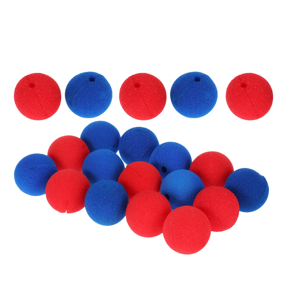 

20pcs 5Cm Diameter Sponge Clown Nose Prop Red Party Accessory For Masquerade Halloween Xmas Circus Performance Decor