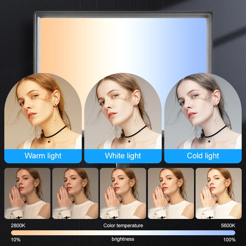 17inch Led Rectangle Panel 3-Temperature Lights 90w Video Lighting With Remote Adjustable Stand For Photography Beauty Studio