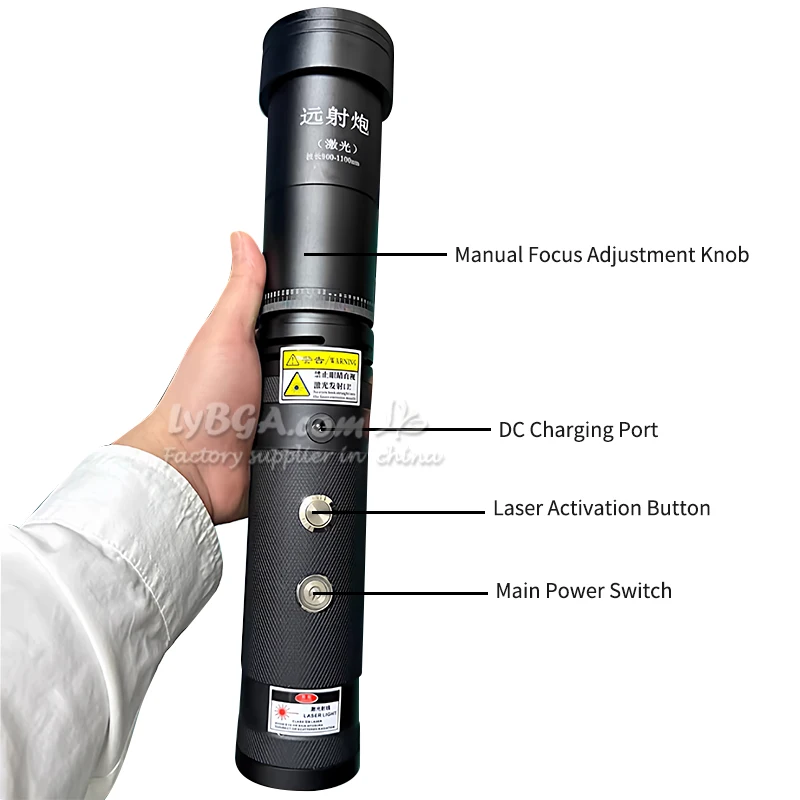 جهاز إشعال بالليزر عن بعد دائري 120 وات، أقصى مسافة مخصصة 18 مترًا مع عدسة لتدريبات الإشعال عن بعد #3