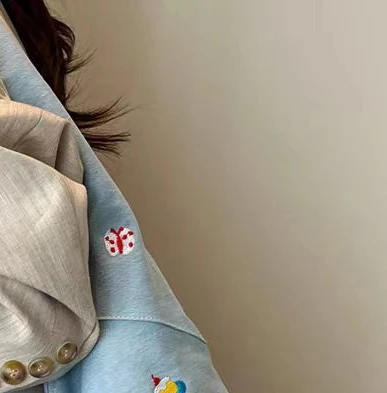 

2025 Korean Embroidered Cowboy Crossbody Bag for Women's New Small and Medium Capacity Commuting Canvas Single Shoulder Tote Bag