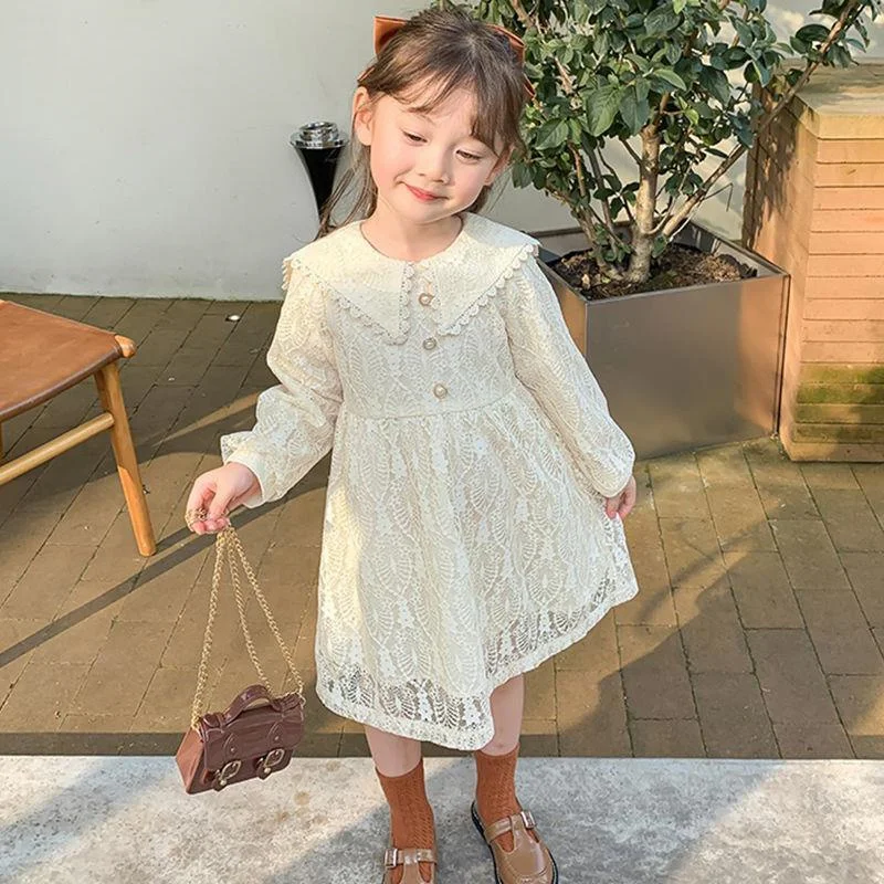 

Girl Dress Kids Skirts Spring Summer Cotton 2022 Beige Flower Girl Dress Party Evening Gown Gift Comfortable Children Clothing