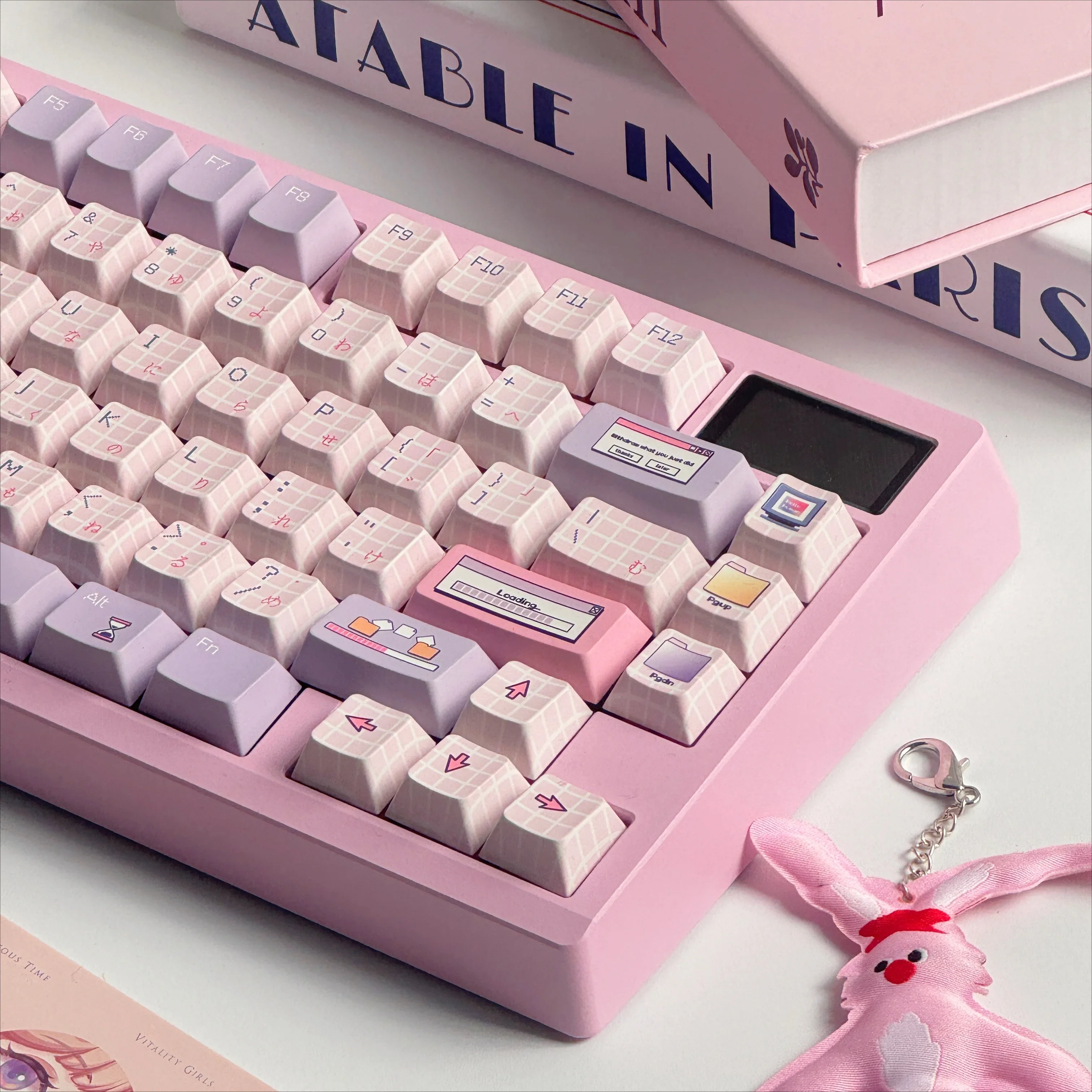 

Floating Window Cannonball Original Keycaps Original Highly Simple Pink Purple Keycaps Original Pbt Keyboard Caps