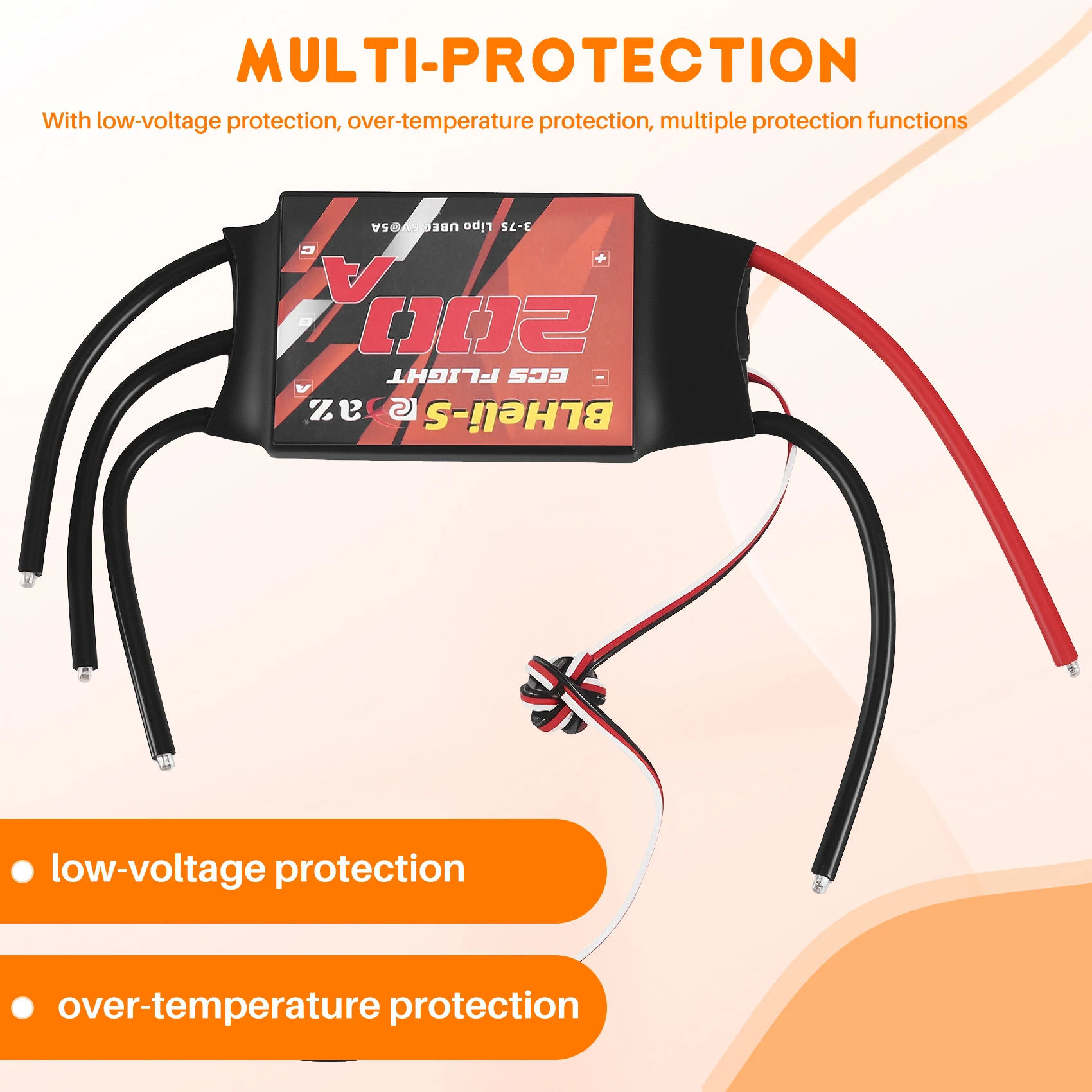 -[No.68 ] Fixed Wing Multi-Axis FPV RC Drone For Quadcopter Aircraft Model Blheli RC Brushless ESC 200A Electric Speed Contro