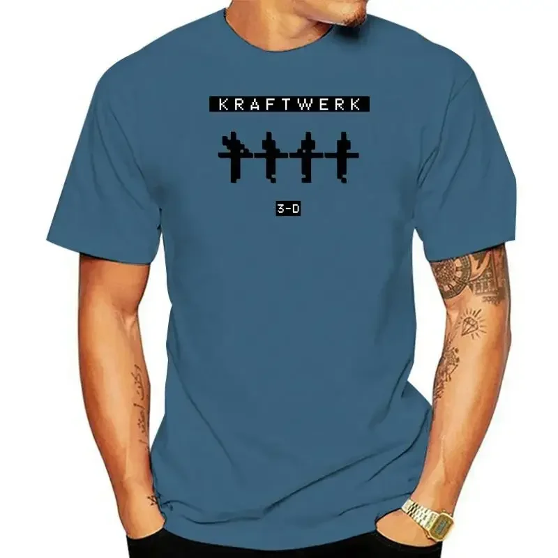

Synth Electronic Krautrock Robots Tour UK Скидка с короткими рукавами Футболки из 100% хлопка Kraftwerk 3D Concerts Красная футболка забавная