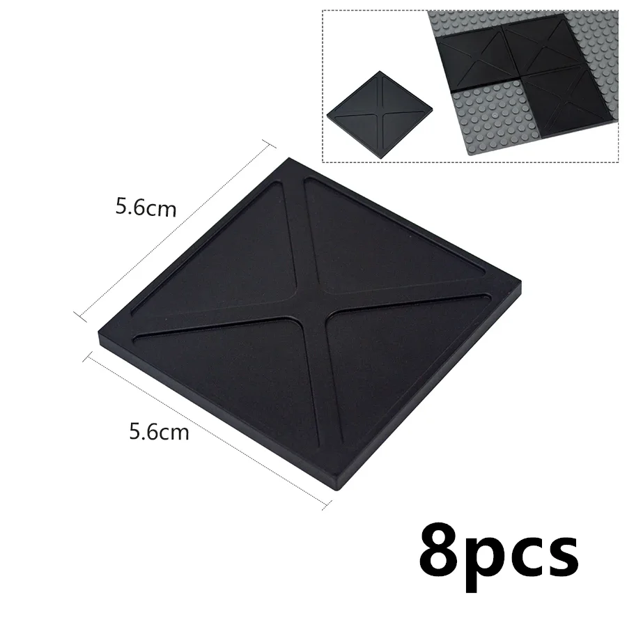 DIY Keramik fliesen Bausteine Moc glatte Figuren Ziegel 4x4 6x6 8x8 8x16 7x7 kompatibel pädagogische kreative Spielzeuge