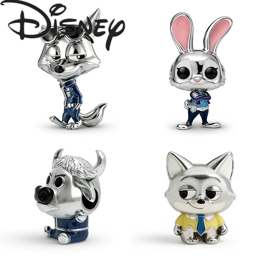 2026 Bestseller Disney Zootopia Charms DIY Feiner Schmuck Geschenke Judy Hopps & Nick Wilde Perlen Passend für Original Schlangenarmbänder Halskette
