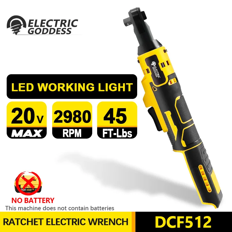 

Electric Goddess Brush Electric Ratchet Wrench DCF512 3/8inch Nut Removal Electric Impact Wrench Electric Tool 20VDewalt Battery