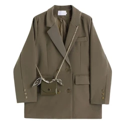 Small Blazer Women's 2025 Spring and Autumn New Korean Style Loose and Versatile College Style Suit Women's Tops Trendy