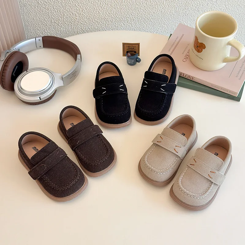 

Hot Selling Girl Shoe 2025 Autumn New British Child Leather Shoe Fashion Girl School Shoe Soft Sole Kid Shoes Casual Boys' Shoes