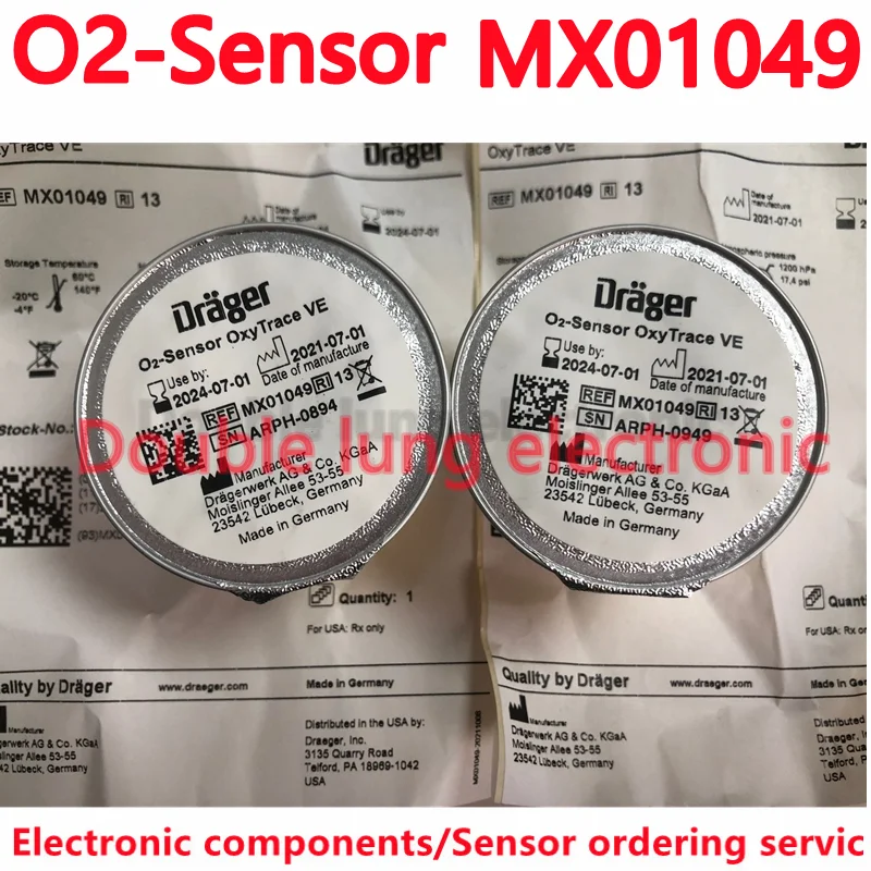 2PCS/LOT DRAGER O2 Sensor Oxy Trace VE MX01049 oxygen sensor O2 cell