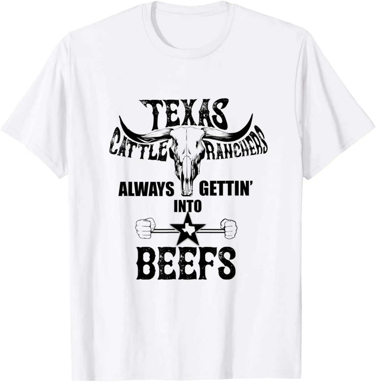 

Vintage Texas Cattle Rancher Cattleman Beef Farmer Longhorn T-Shirt