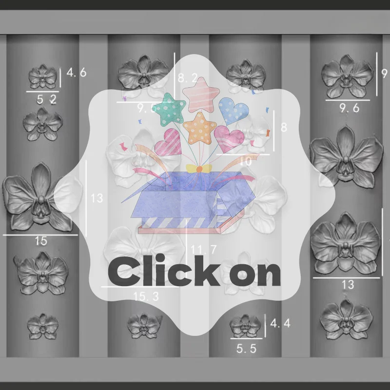3D Phalaenopsis Flower Silicone Nail Mold DIY Sweet Butterfly Orchid Flower Design Manicure Template Carving Nail Art Mold Tools