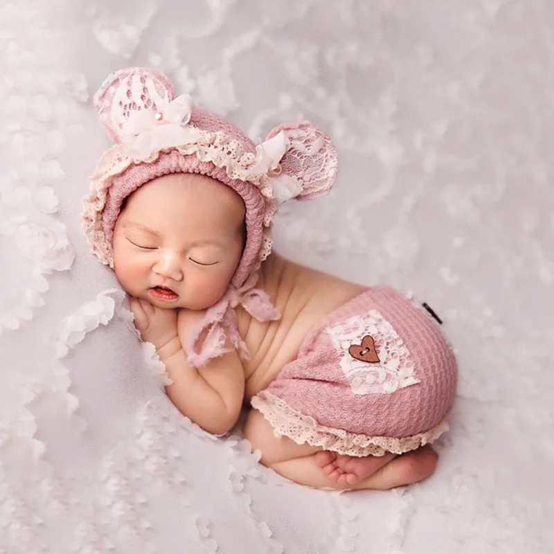 

❤️Newborn Photography Clothing Cute Bear Hat+Skirt 2Pcs/set Baby Girl Photo Prop Accessories Studio Infant Shoot Clothes Outfits