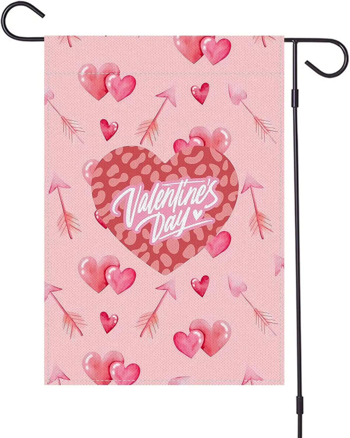 Valentines Day Garden Flag, 12x18 Inch Double Sided Flag, Burlap Flag for Outdoor Decoration, Valentine’s Day Party LLX PPM